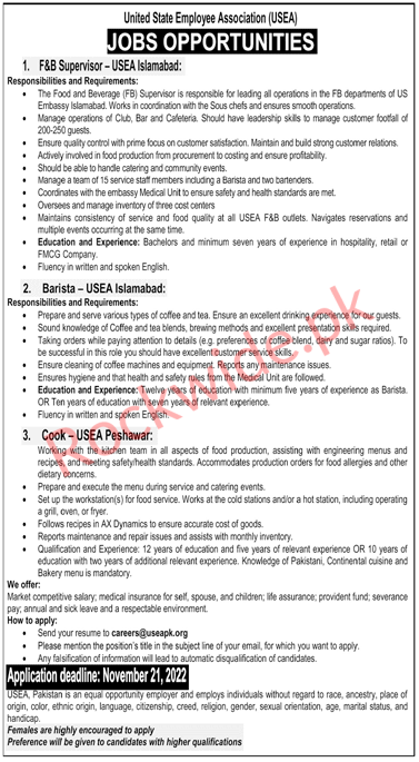 United State Employee Association Jobs